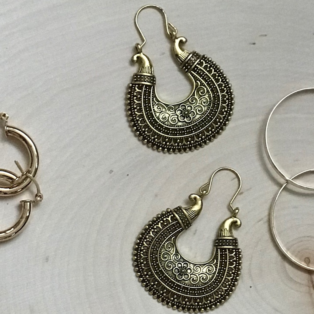 “elephant” 18K Gold Plated Statement Earrings